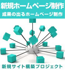 集客力を高める新規ホームページ制作なら、新規サイト構築プロジェクトへ